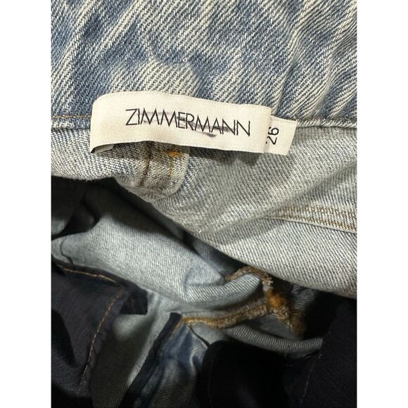 Zimmermann Wide-Leg Flared Jeans in Sea Foam Size 26 $595 - Picture 12 of 12